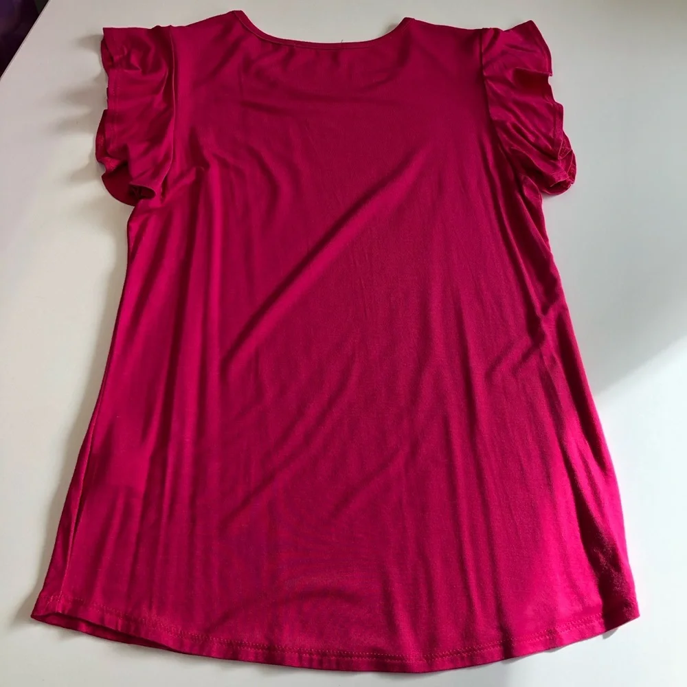 Flutter cap sleeve tee shirt - Picture 3 of 7